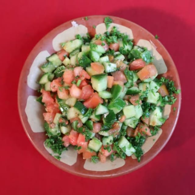 Chopped Arabic Salad سلطة عربية.